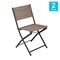Flash Furniture Brazos Folding Chairs w/Brown Flex Comfort Material Backs and Seats and Black Metal Frames, 2PK TLH-SC-097-BRN-02-GG - alternate 4